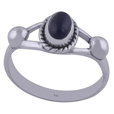 Black Onyx 925 Sterling Silver Ring - R3402047-45