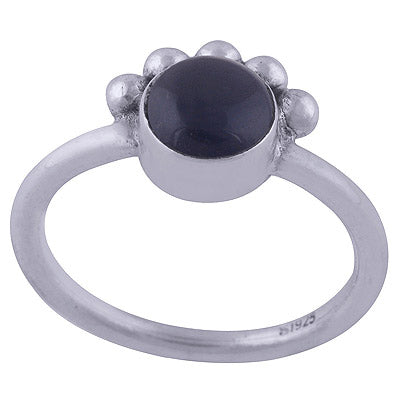 Black Onyx 925 Sterling Silver Ring - R3402055-56
