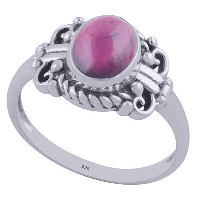 Garnet 925 Sterling Silver Ring - R3402059-11