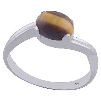 Tiger's Eye 925 Sterling Silver Ring - R3402077-28