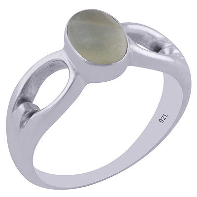 Prehnite 925 Sterling Silver Ring - R3402078-18