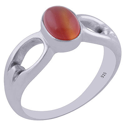 Alluring Cut Work Around Carnelian Oval Shape 925 Sterling Solid Silver Ring - R3402078-21