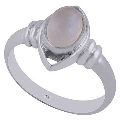 Rainbow Moonstone 925 Sterling Silver Ring - R3402082-34