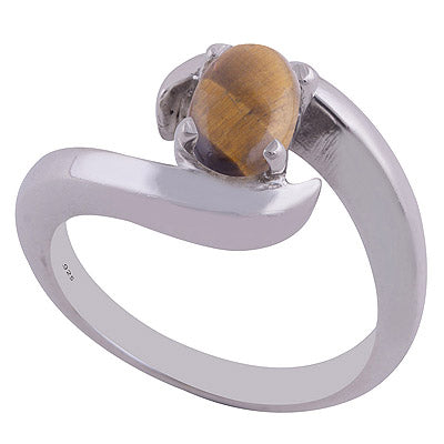 Tiger's Eye 925 Sterling Silver Ring - R3402083-28