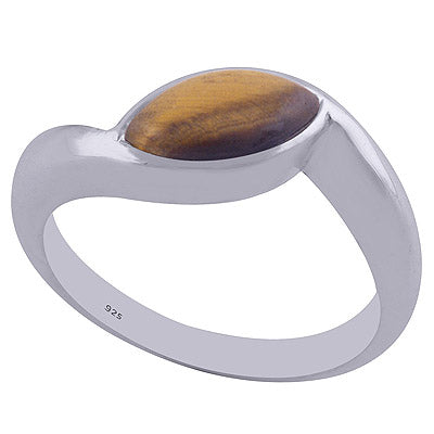 Tiger's Eye 925 Sterling Silver Ring - R3402088-26