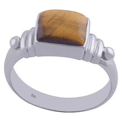 Tiger's Eye 925 Sterling Silver Ring - R3402093-25
