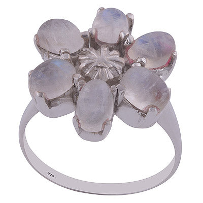Rainbow Moonstone 925 Sterling Silver Ring - R3402098-12