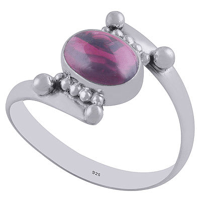 Garnet 925 Sterling Silver Ring - R3402101-5
