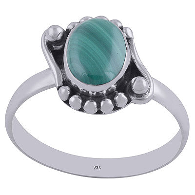 Malachite 925 Sterling Silver Ring - R3402102-31