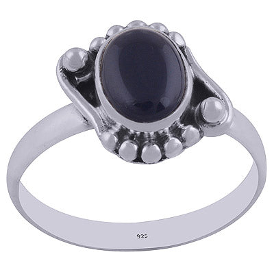 Black Onyx 925 Sterling Silver Ring - R3402102-37