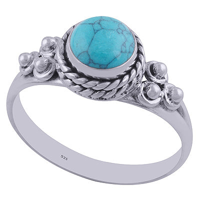 Turquoise 925 Sterling Silver Ring - R3402104-11