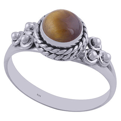 Tiger's Eye 925 Sterling Silver Ring - R3402104-35