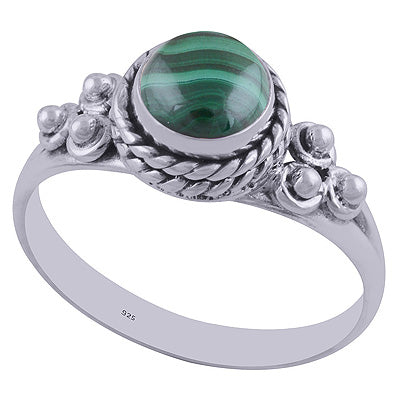 Malachite 925 Sterling Silver Ring - R3402104-45