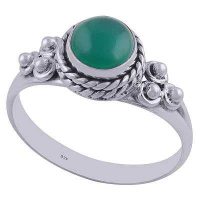 Green Onyx 925 Sterling Silver Ring - R3402104-49