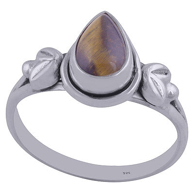 Tiger's Eye 925 Sterling Silver Ring - R3402107-36