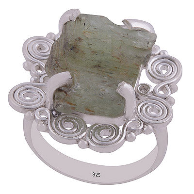 Peridot Kyanite 925 Sterling Silver Ring - R3402132-2
