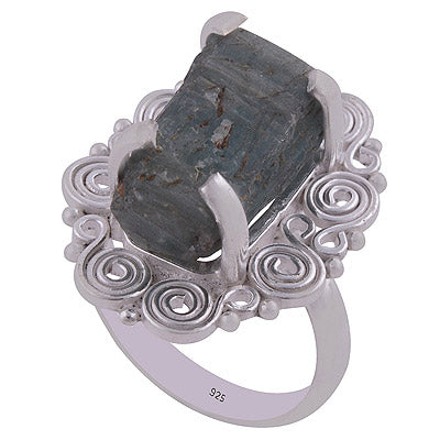 Green Kyanite 925 Sterling Silver Ring - R3402132-4