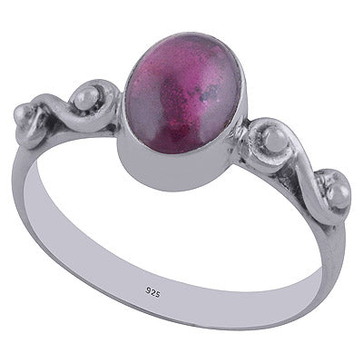 Garnet 925 Sterling Silver Ring - R3402147-8
