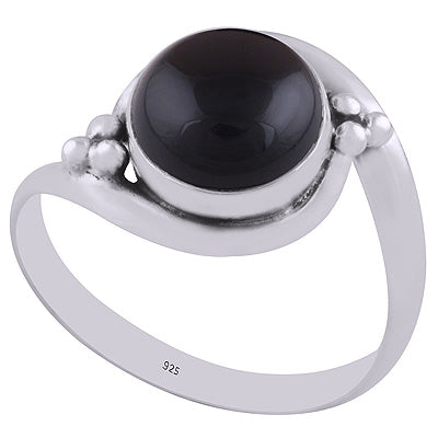 Black Onyx 925 Sterling Silver Ring - R3402170-58