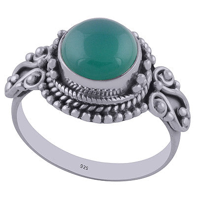 Green Onyx 925 Sterling Silver Ring - R3402174-30