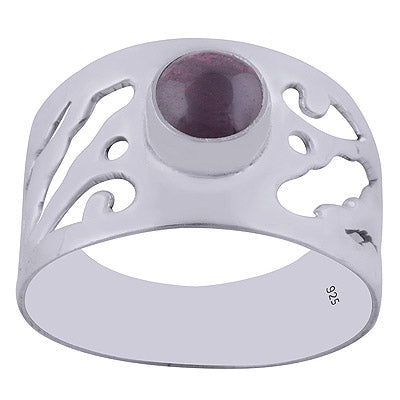 Garnet 925 Sterling Silver Ring - R3402192-7