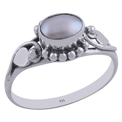 Pearl 925 Sterling Silver Ring - R3402209-1