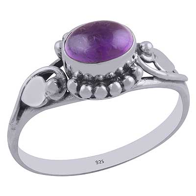 Amethyst 925 Sterling Silver Ring - R3402209-35
