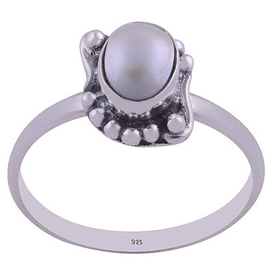 Pearl 925 Sterling Silver Ring - R3402210-1