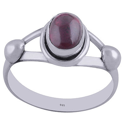 Garnet 925 Sterling Silver Ring - R3402215-5