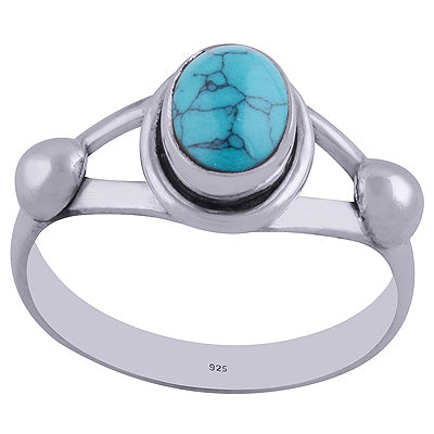 Turquoise 925 Sterling Silver Ring - R3402215-84