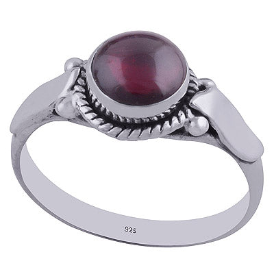 Garnet 925 Sterling Silver Ring - R3402216-11