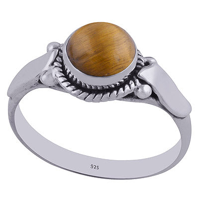 Tiger's Eye 925 Sterling Silver Ring - R3402216-61