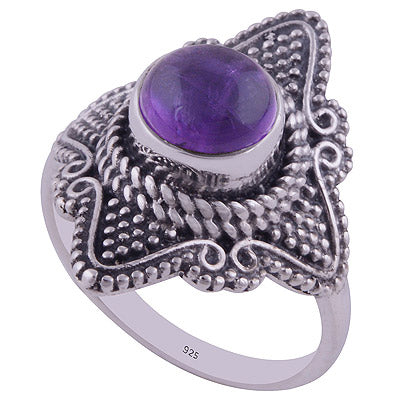 Amethyst 925 Sterling Silver Ring - R3402233-1
