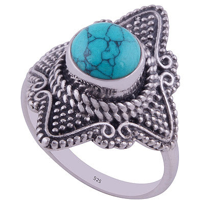 Turquoise 925 Sterling Silver Ring - R3402233-5