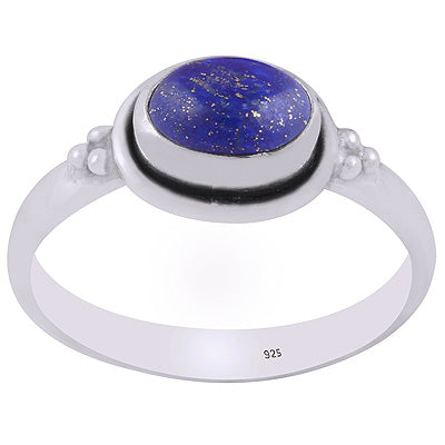 Beautiful Rawa Work Around Lapis Oval Shape 925 Sterling Solid Silver Ring - R3402245-50