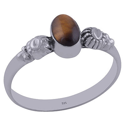 Tiger's Eye 925 Sterling Silver Ring - R3402249-61