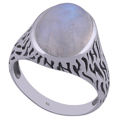 Rainbow Moonstone 925 Sterling Silver Ring - R3402258-24