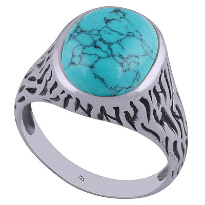 Turquoise 925 Sterling Silver Ring - R3402258-3