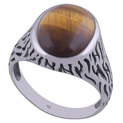 Tiger's Eye 925 Sterling Silver Ring - R3402258-5
