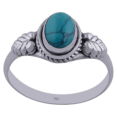 Turquoise 925 Sterling Silver Ring - R3402281-59