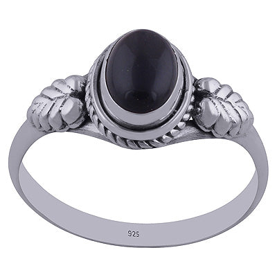 Black Onyx 925 Sterling Silver Ring - R3402281-68