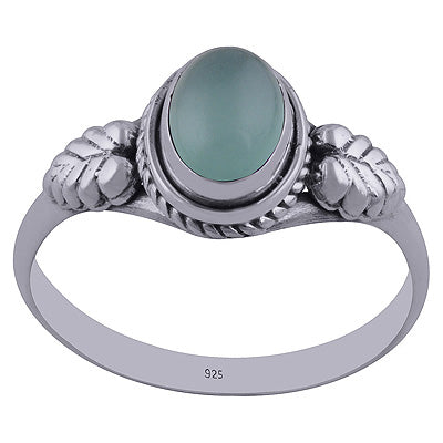 Aqua Chalcedony 925 Sterling Silver Ring - R3402281-70