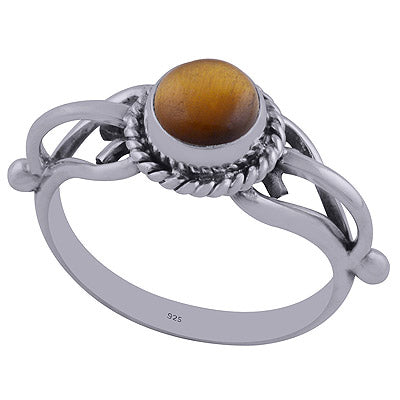 Tiger's Eye 925 Sterling Silver Ring - R3402290-31