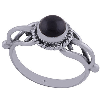 Black Onyx 925 Sterling Silver Ring - R3402290-45