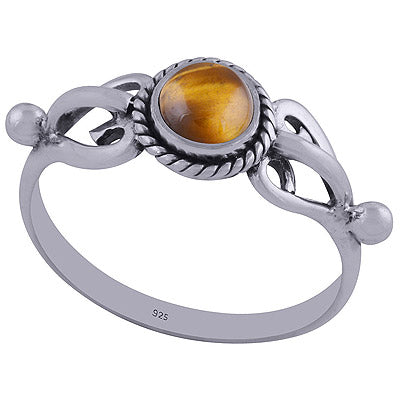 Tiger's Eye 925 Sterling Silver Ring - R3402311-33