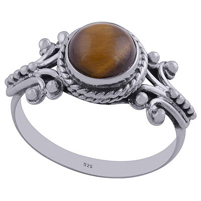 Tiger's Eye 925 Sterling Silver Ring - R3402320-37