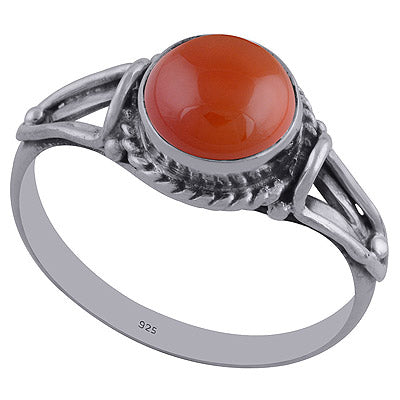 Carnelian 925 Sterling Silver Ring - R3402322-17