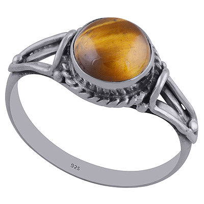 Tiger's Eye 925 Sterling Silver Ring - R3402322-25