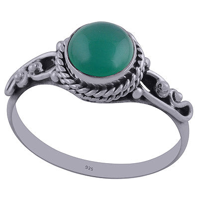 Green Onyx 925 Sterling Silver Ring - R3402323-25