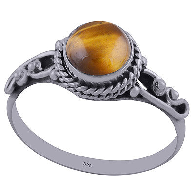 Tiger's Eye 925 Sterling Silver Ring - R3402323-29